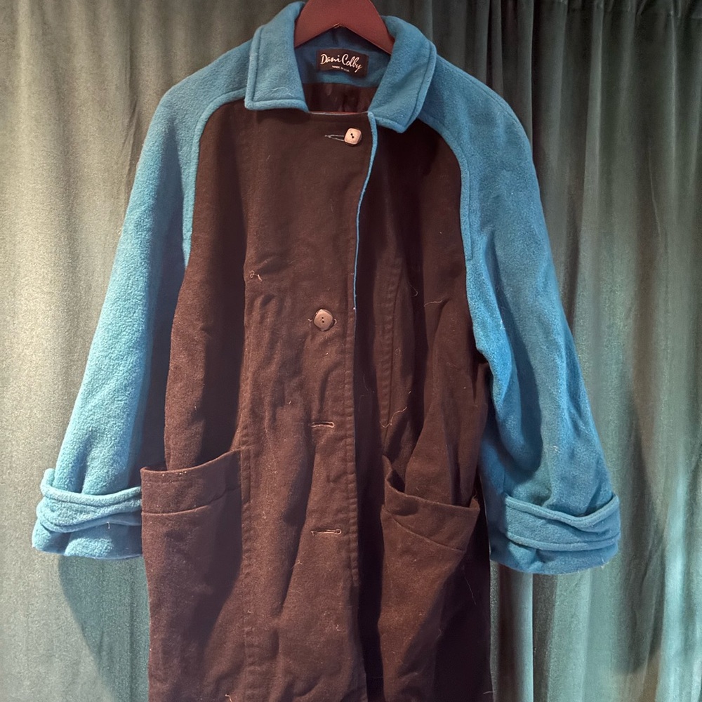 Blue and Black Pea Coat
